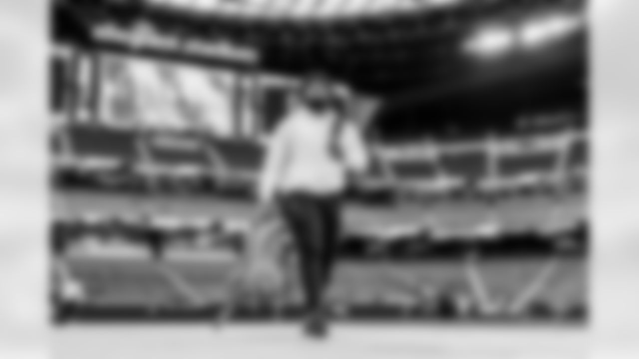 The Los Angeles Chargers arrive at Allegiant Stadium to play against the Las Vegas Raiders on December 4, 2022 in Las Vegas, Nevada.
