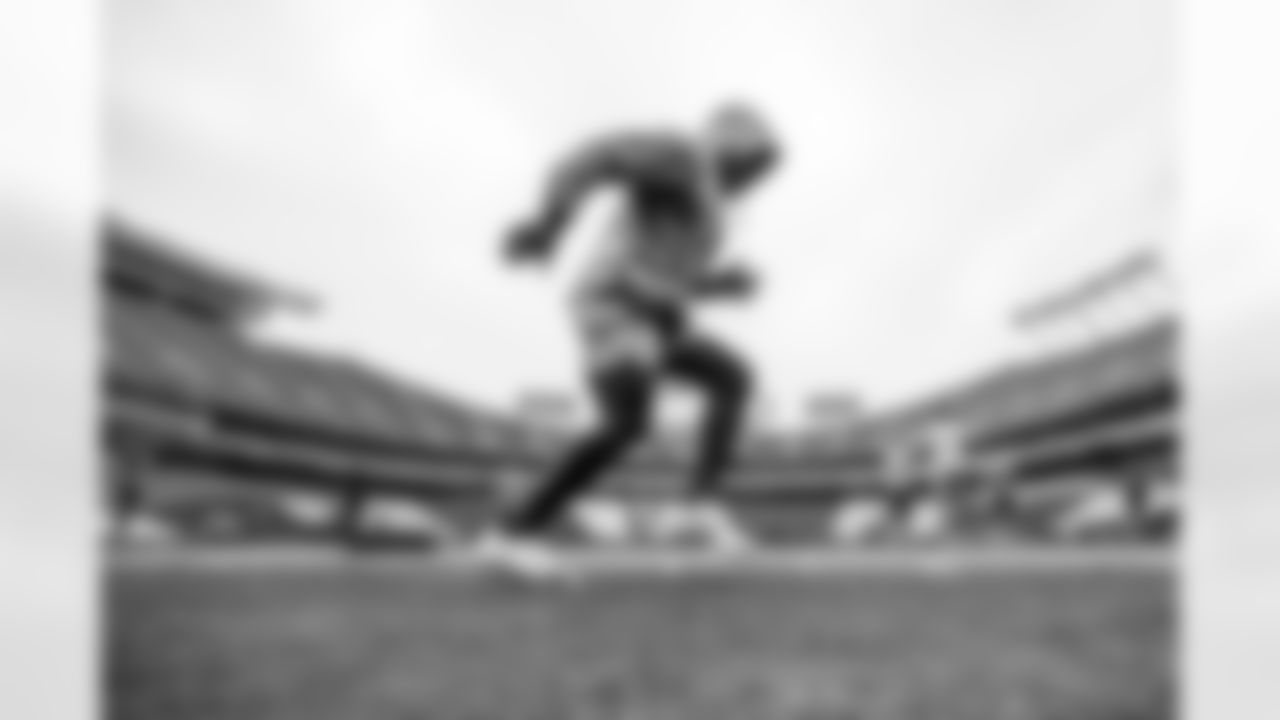 The Los Angeles Chargers prepare to play against the Kansas City Chiefs at Geha Field at Arrowhead Stadium on September 15, 2022 in Kansas City, Missouri.