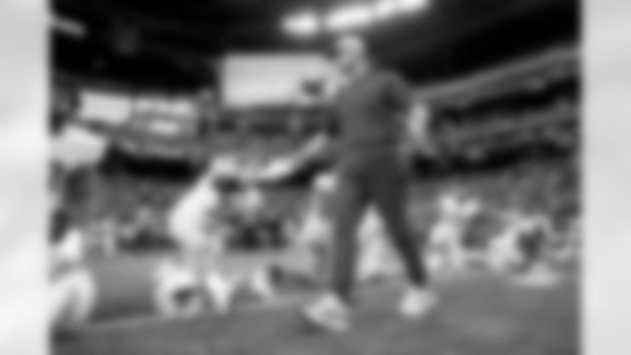 The Los Angeles Chargers prepare to play against the Las Vegas Raiders at Allegiant Stadium on December 4, 2022 in Las Vegas, Nevada.