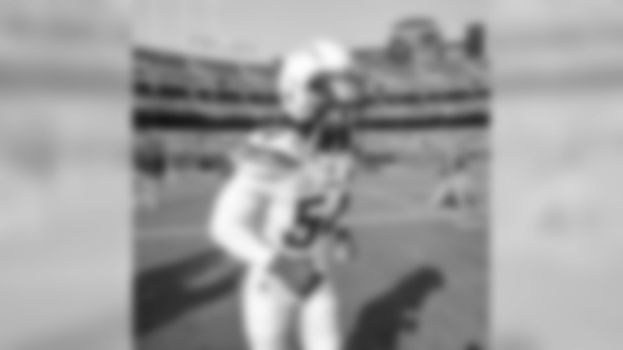 Melvin Ingram runs on the field during warmups at Oakland-Alameda County Coliseum before the Week 10 matchup against the Oakland Raiders.