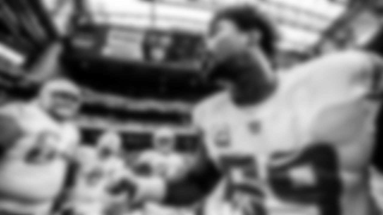 Take a look at the best black and white photos from when the Los Angeles Chargers defeated the Houston Texans by a score of 34-24 at NRG Stadium on October 2nd, 2022 in Houston, Texas.