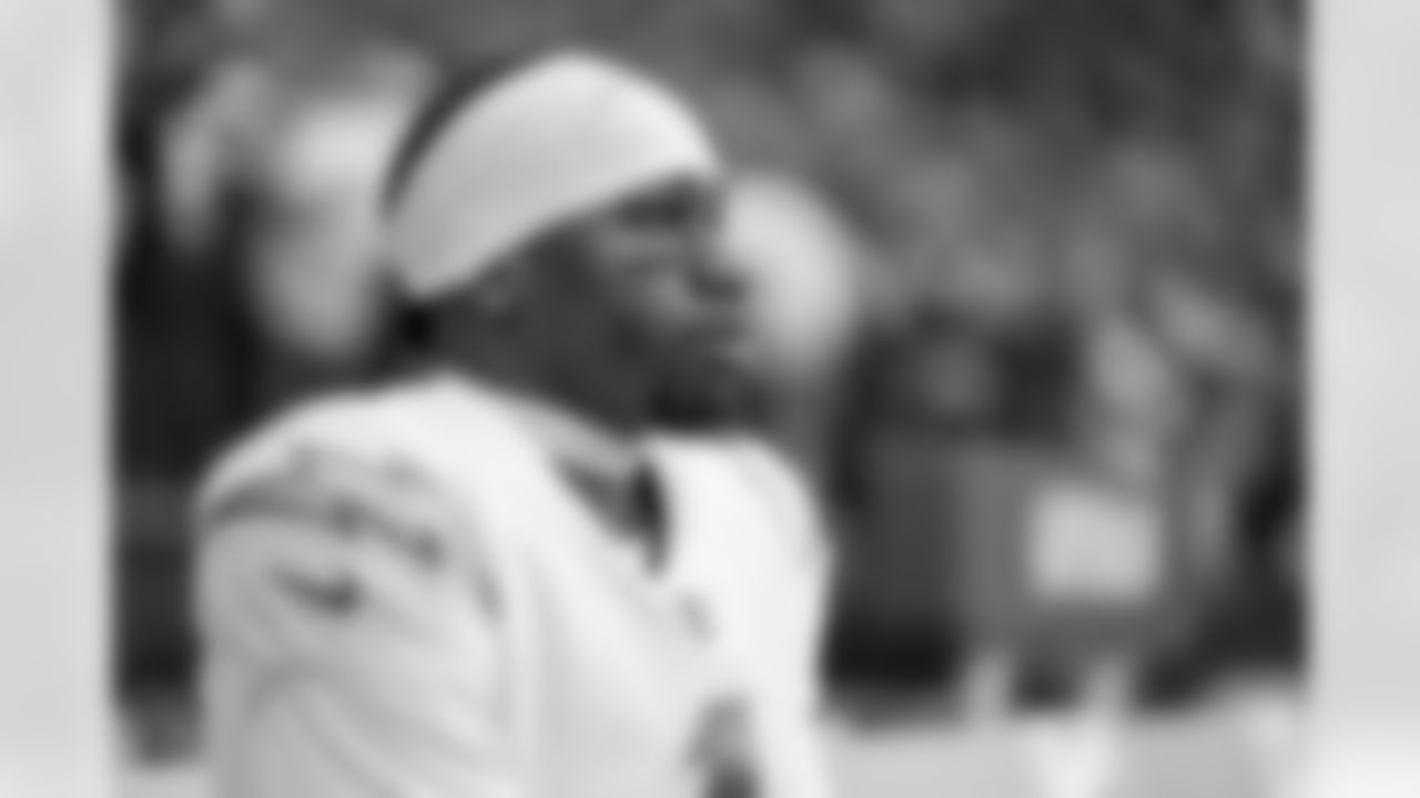 The Los Angeles Chargers prepare to play against the Las Vegas Raiders at Allegiant Stadium on December 4, 2022 in Las Vegas, Nevada.
