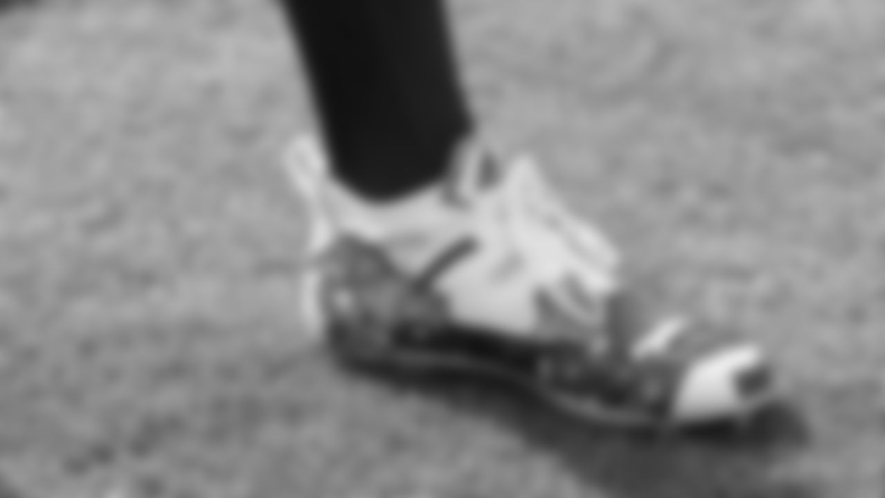Kansas City Chiefs wide receiver Tyreek Hill's cleats during an NFL football game against the Tennessee Titans at Nissan Stadium, Sunday, October 24, 2021 in Nashville