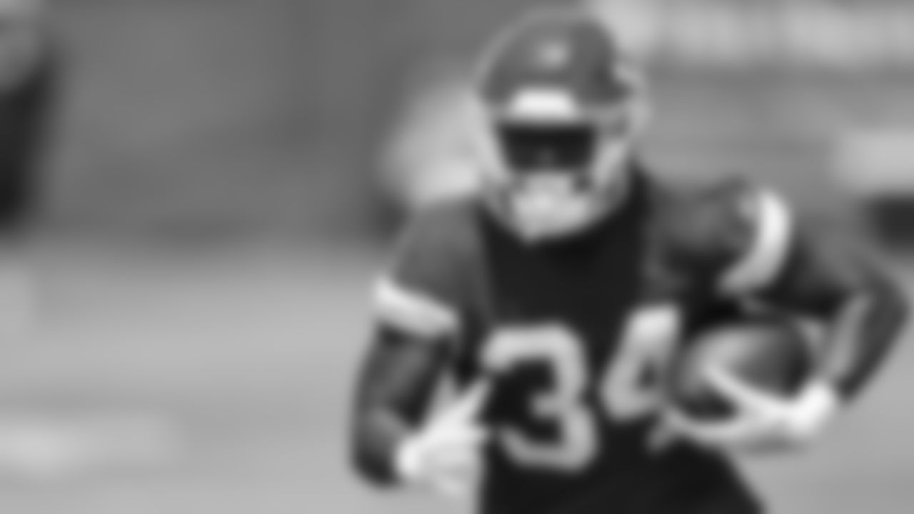 Kansas City Chiefs running back Deneric Prince (34) at day 2 of OTAs on Tuesday, May 23rd, 2023 in Kansas City Missouri.