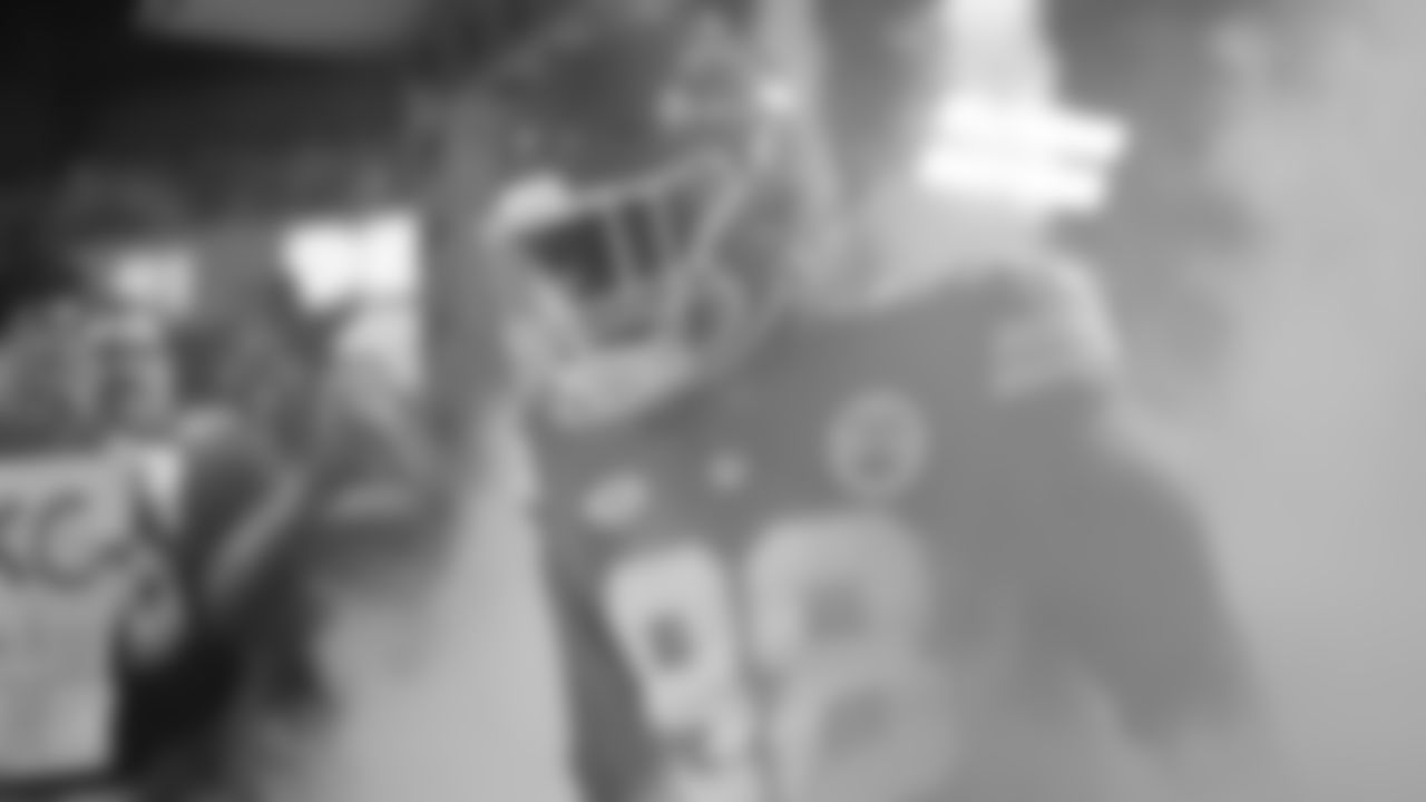 Kansas City Chiefs defensive end Tershawn Wharton (98) prior to the week six NFL football game against the Denver Broncos, Thursday, October 12, 2023 in Kansas City.