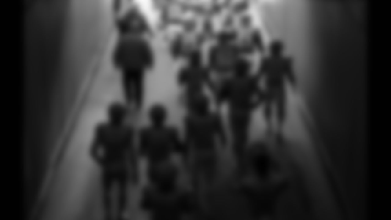 Kansas City Chiefs walk through the tunnel during the team introduction prior to an NFL football game, Sunday, Jan. 3, 2021 in Kansas City. (Andrew Mather/Kansas City Chiefs)