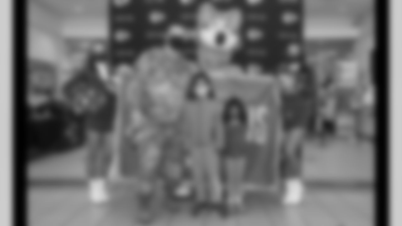 The Kansas City Chiefs Community Caring Team visited Fort Leavenworth ahead of Sunday's annual Salute to Service game to visit with service members on base on November 6, 2020