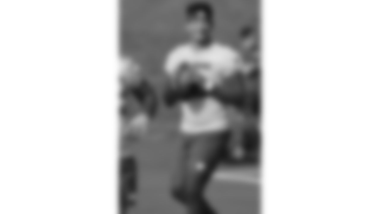 Kansas City Chiefs quarterback Patrick Mahomes (15) warming up during day one of Kansas City Chiefs pre Training Camp in St Joseph, MO on Wednesday July 19, 2023