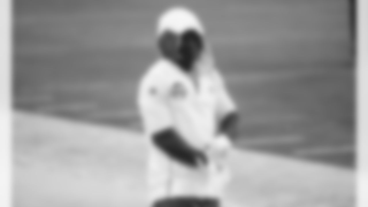 Kansas City Chiefs running back Darwin Thompson (34) prior to an NFL football game against the Las Vegas Raiders at Allegiant Stadium on November 22, 2020