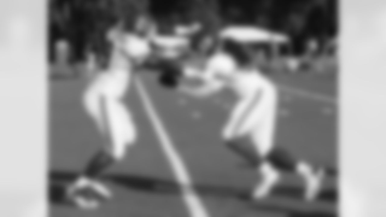 Kansas City Chiefs defensive linemen Rakeem Nunez-Roches (99) and Nick Williams (98) do a drill at practice on the thirteenth day of training camp on Mosaic Life Care Field at the campus of Missouri Western State University on Tuesday, August 16, 2016.