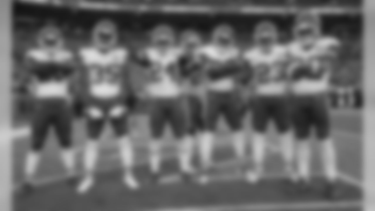 Chiefs Defense pose for a photo before the game between the game between the Kansas City Chiefs and the Denver Broncos on October 17, 2019 at Empower Field at Mile High.