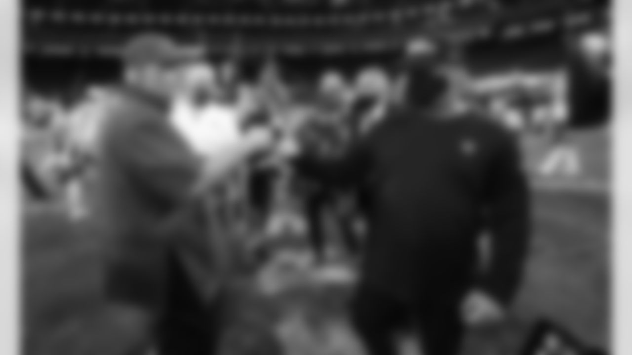 Kansas City Chiefs head coach Andy Reid and Raiders head coach John Gruden during an NFL football game against the Las Vegas Raiders at Allegiant Stadium on November 22, 2020