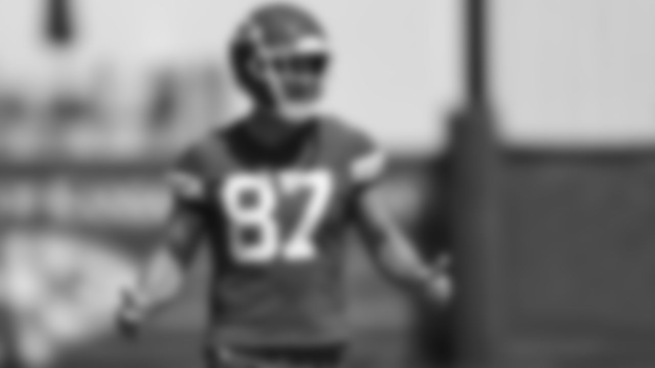 Kansas City Chiefs tight end Travis Kelce (87) at day 2 of minicamp on Wednesday, June 14, 2023 in Kansas City, MO.
