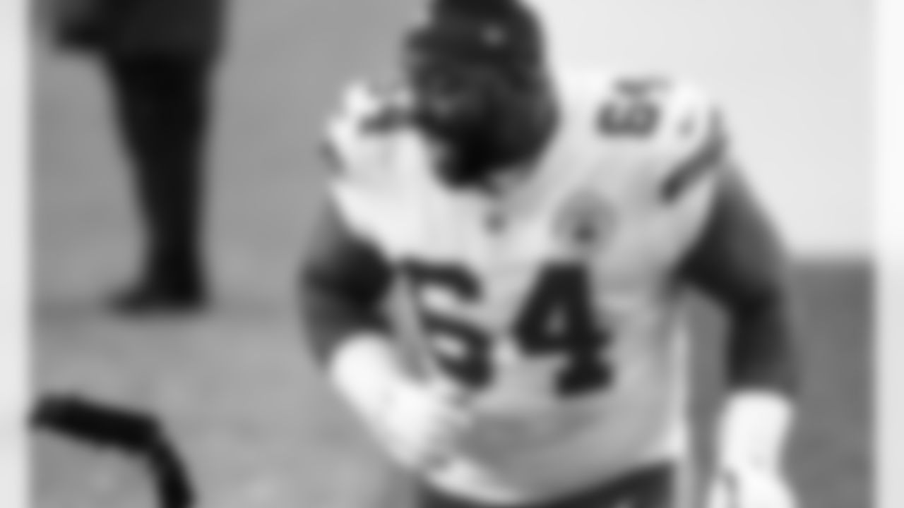 Kansas City Chiefs Defensive Tackle Mike Pennel (64) celebrating the win after an NFL football game against the Denver Broncos, Sunday, Oct. 25, 2020 in Denver, CO.