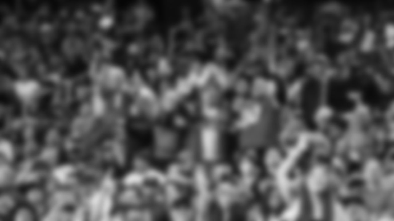 Kansas City Chiefs fans during an NFL football game against the Las Vegas Raiders at Allegiant Stadium in Las Vegas on November 14, 2021.