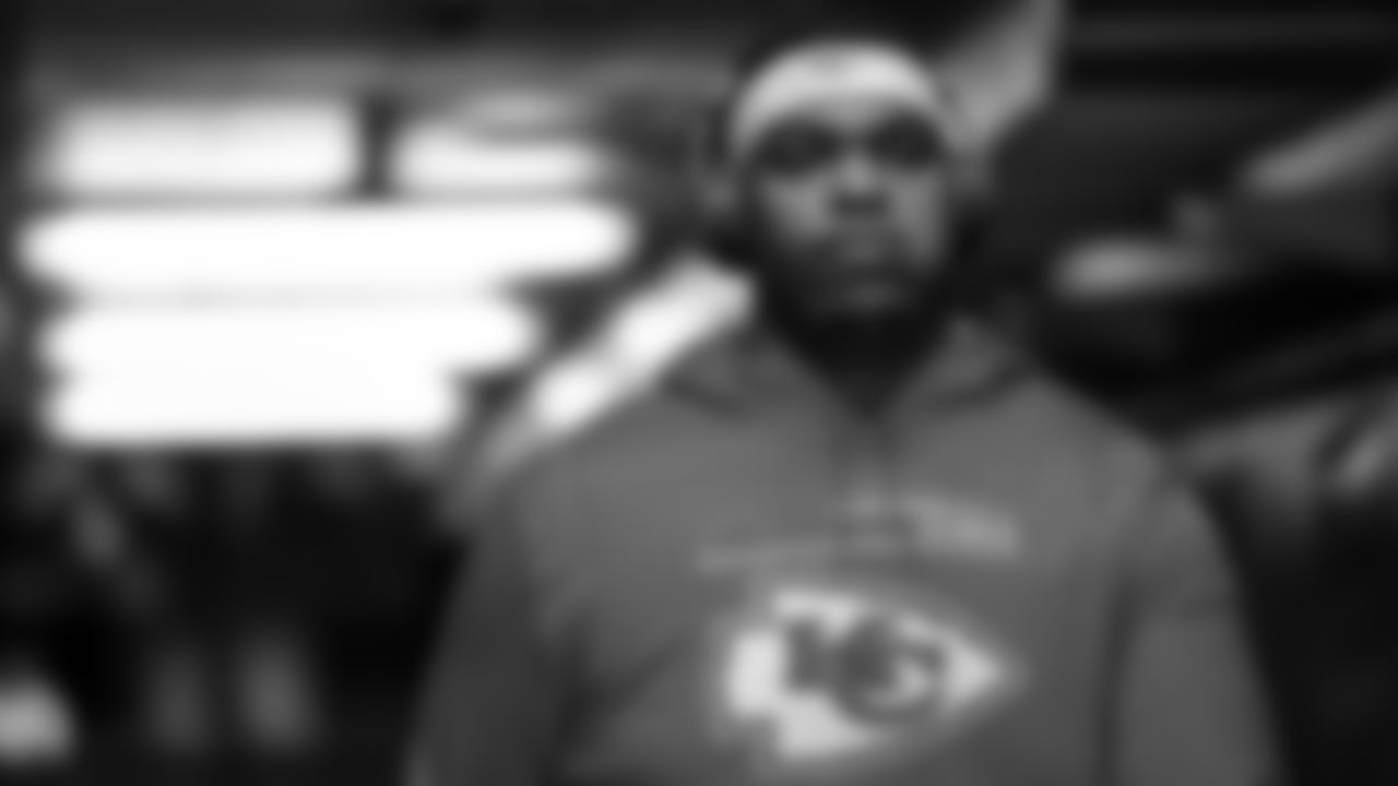 Kansas City Chiefs offensive tackle Orlando Brown (57) in the tunnel prior to an NFL football game against the Cleveland Browns, Sunday, September 12, 2021 in Kansas City.