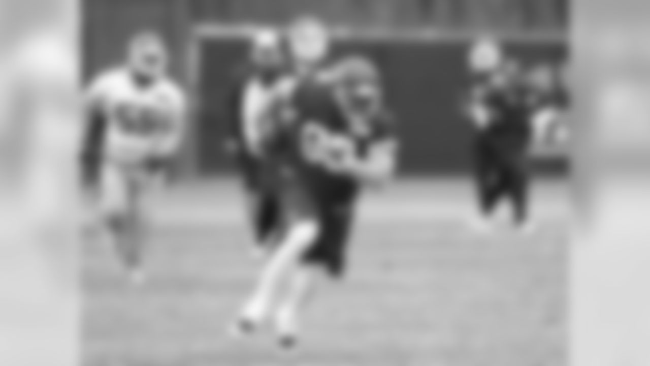 Kansas City Chiefs practice outside on December 17, 2014 in preparation for their upcoming game against the Steelers