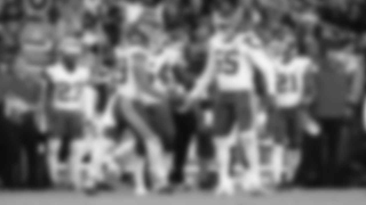 Kansas City Chiefs defensive back Daniel Sorensen (49) and defensive end Frank Clark (55) during the Week 2 game against the Baltimore Ravens at M&T Bank Stadium on September 19, 2021