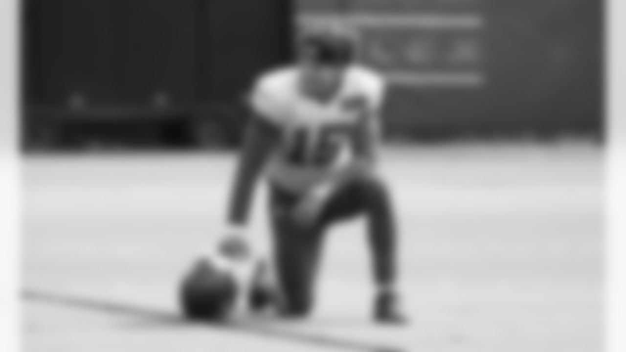 Kansas City Chiefs quarterback Patrick Mahomes (15) during practice at the University of Kansas Health System Training Complex