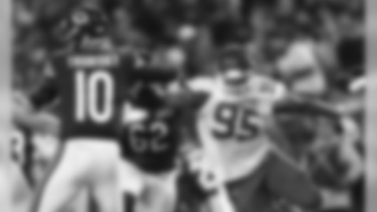 Kansas City Chiefs Defensive Tackle Chris Jones (95) during the game between the Kansas City Chiefs and the Chicago Bears at Soldier Field on December 22, 2019.