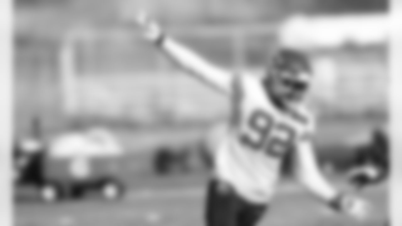 Kansas City Chiefs Linebacker Tanoh Kpassagnon (92) at practice in preparation for this weeks AFC Championship game vs the Buffalo Bills.