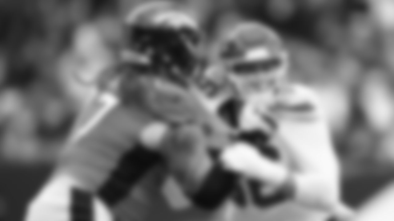 Kansas City Chiefs defensive end George Karlaftis (56) in action during the NFL Week 8 matchup against the Denver Broncos at Empower Field at Mile High in Denver, Colorado on October 29, 2023.