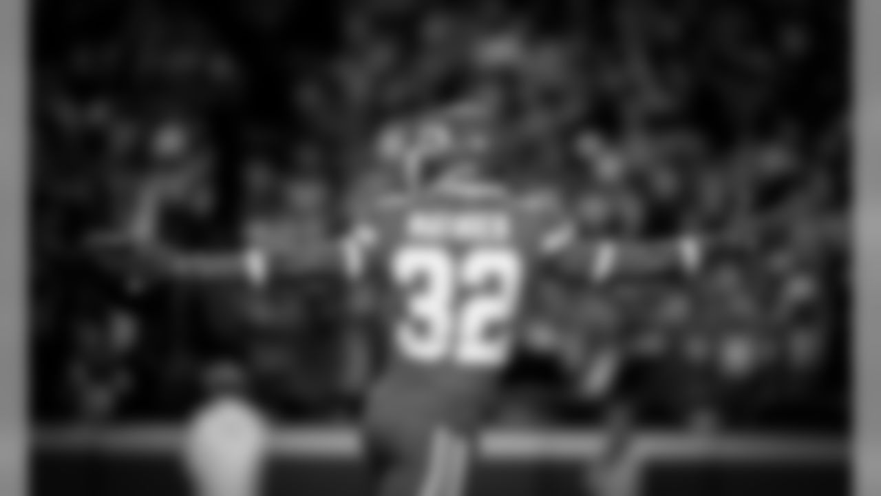 Kansas City Chiefs Safety Tyrann Mathieu (32) during the Sunday Night Football game between the Kansas City Chiefs and the Indianapolis Colts at Arrowhead Stadium on October 6, 2019.