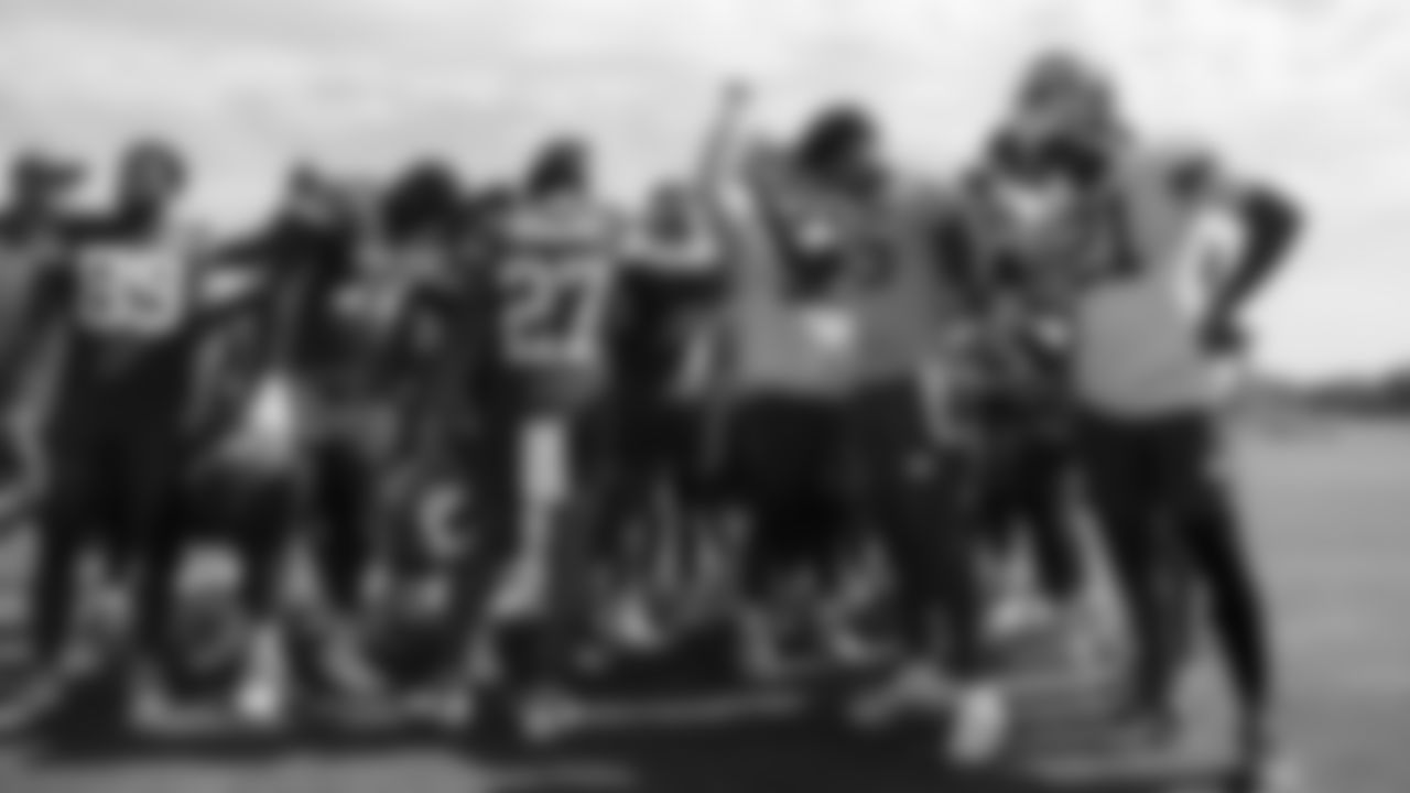 Kansas City Chiefs huddle up after day two of Kansas City Chiefs pre Training Camp in St. Joseph, MO on Thursday, July 20, 2023.