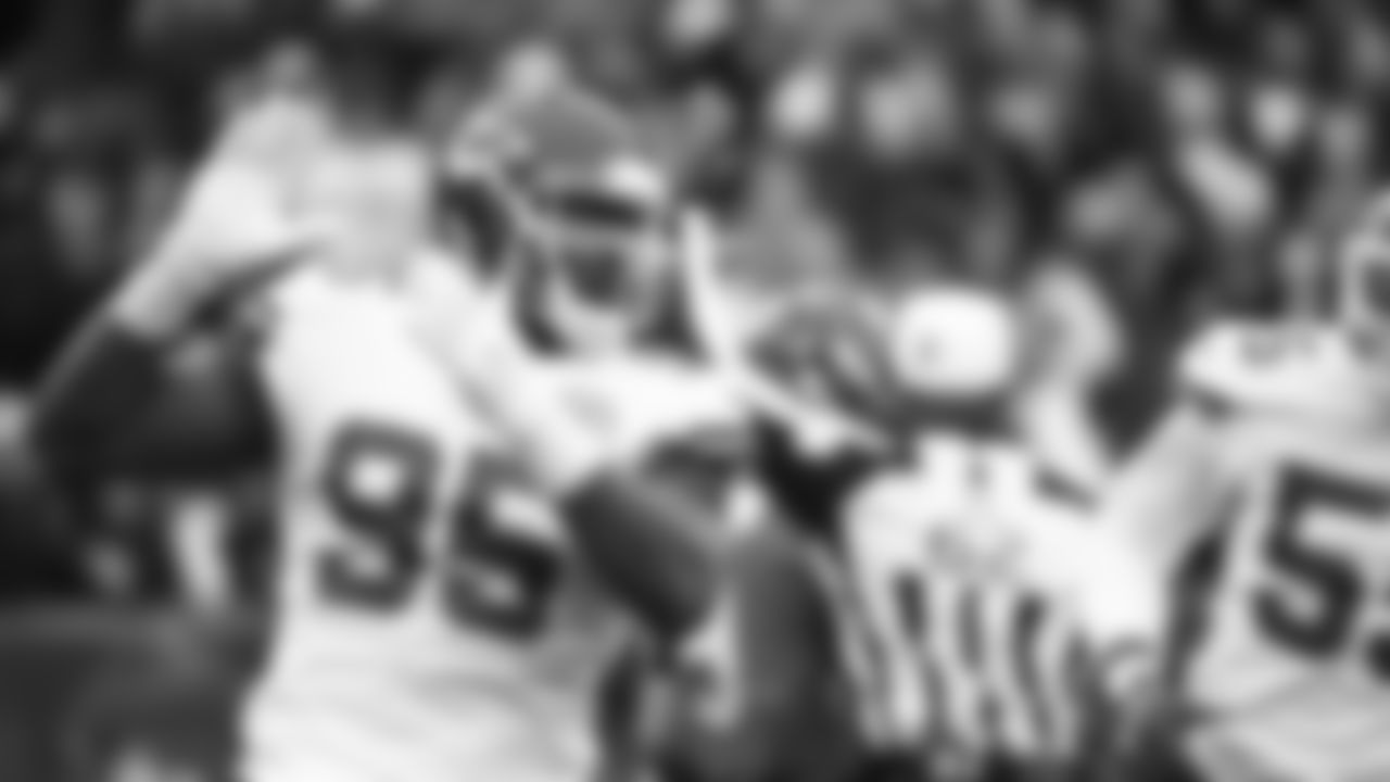 Kansas City Chiefs defensive end Chris Jones (95) during an NFL football game against the Cincinnati Bengals, Sunday, January 2, 2022 in Cincinnati.