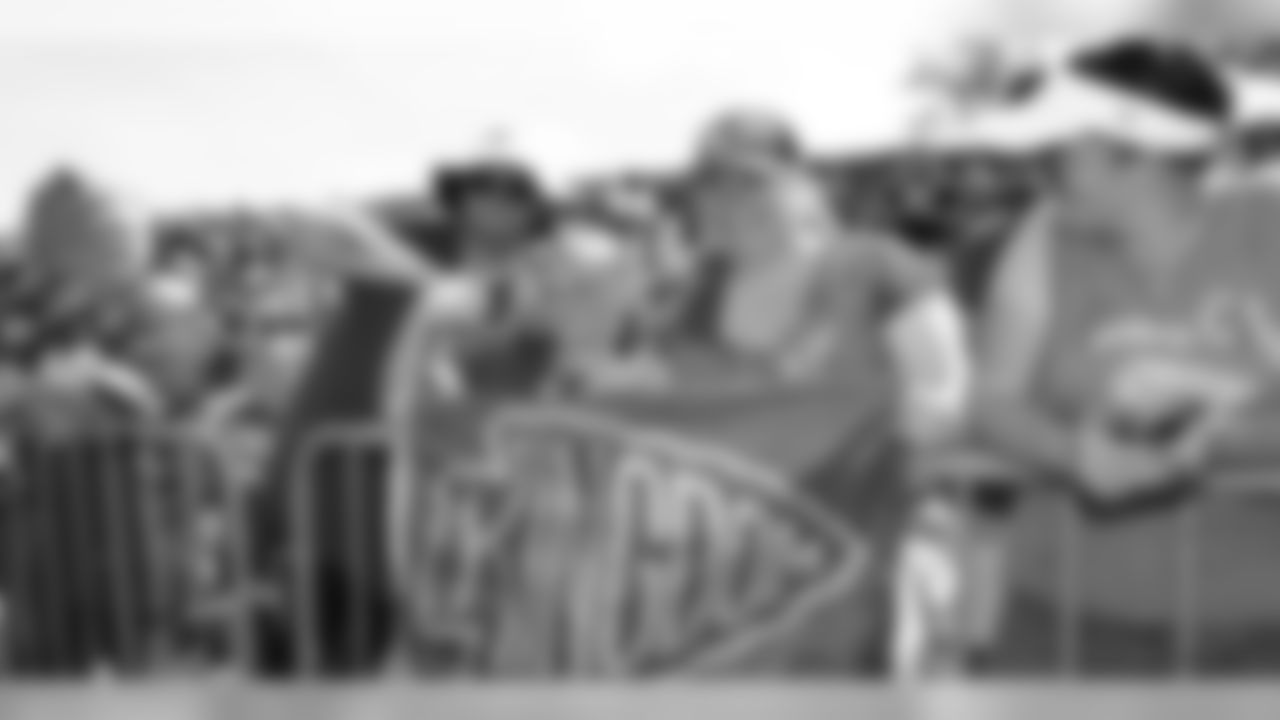 Fans before a 2019 Training Camp practice at Missouri Western State University in St. Joseph, MO.