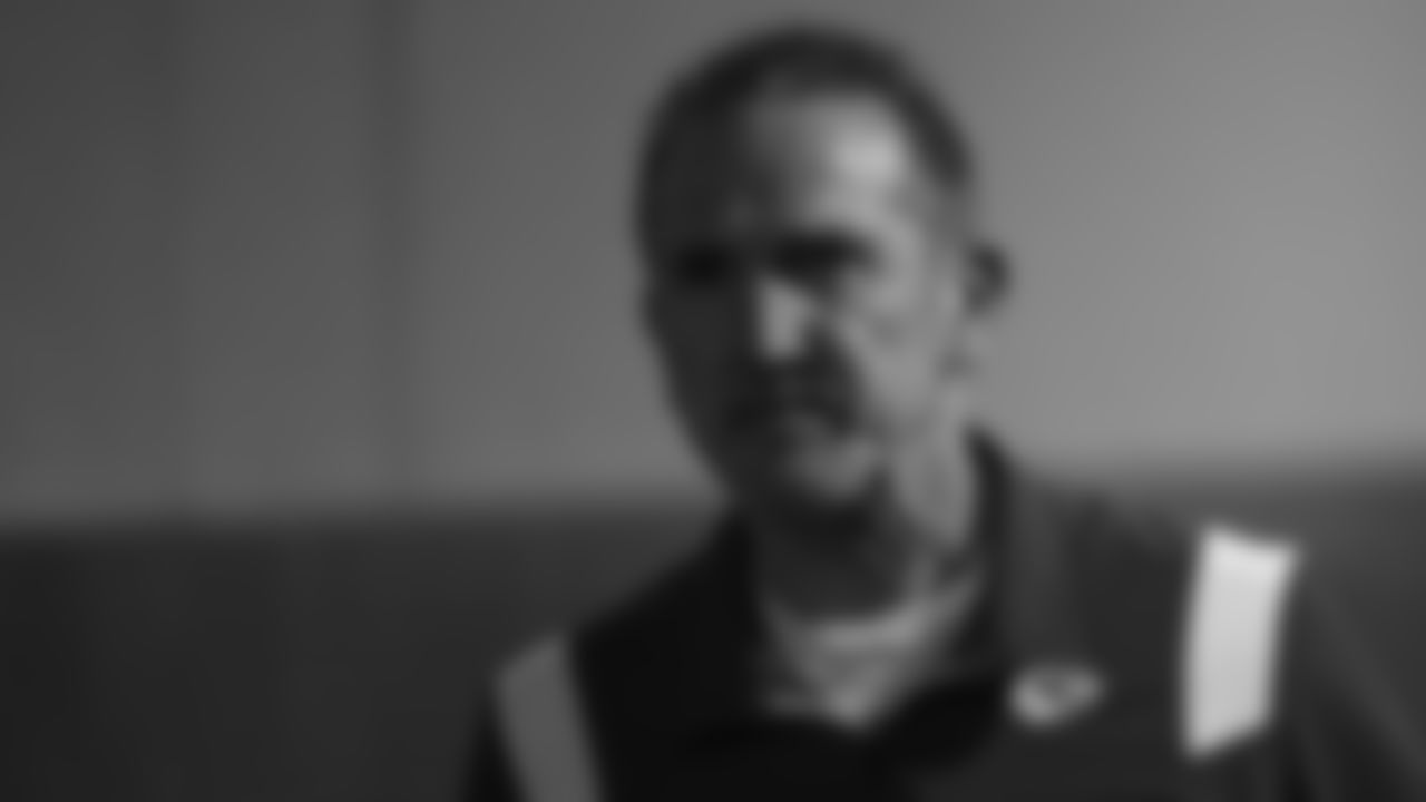 Kansas City Chiefs Defensive Coordinator Steve Spagnuolo prior to an NFL football game against the Los Angeles Chargers, Thursday, December 16, 2021 in Los Angeles.