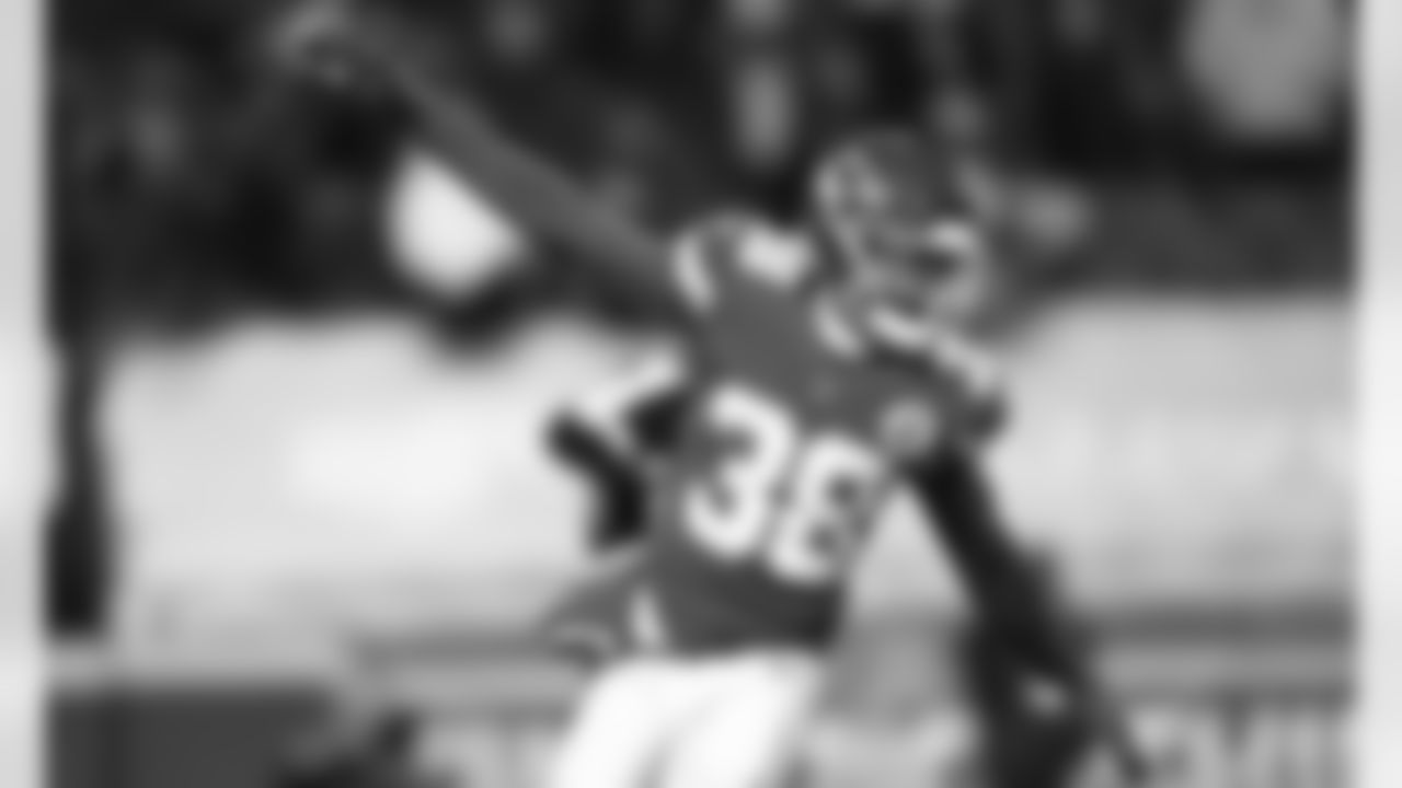 Kansas City Chiefs Cornerback L'Jarius Sneed (38) celebrates after a sack during an NFL AFC Championship Playoff game against the Buffalo Bills, Sunday, January 24, 2021 in Kansas City. (Steve Sanders/Kansas City Chiefs)
