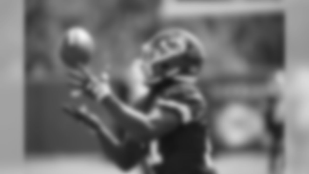 Kansas City Chiefs running back Kareem Hunt (27) during practice on 8/28/18