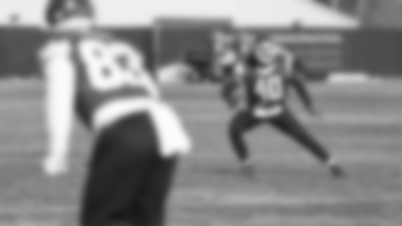 Kansas City Chiefs Devon Key at practice in preparation for week eighteen against the Denver Broncos.