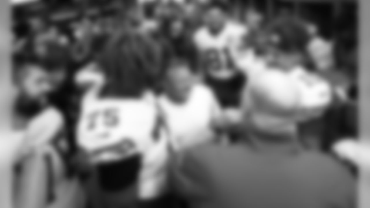 Allen Wright celebrates his 600th game after the game between the Kansas City Chiefs and the Detroit Lions at Ford Field in Detroit, MI.
