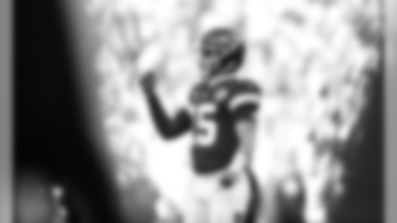 Kansas City Chiefs Quarterback Patrick Mahomes (15) during the game between the Kansas City Chiefs and the Tennessee Titans in the AFC Championship at Arrowhead Stadium on January 19, 2020.