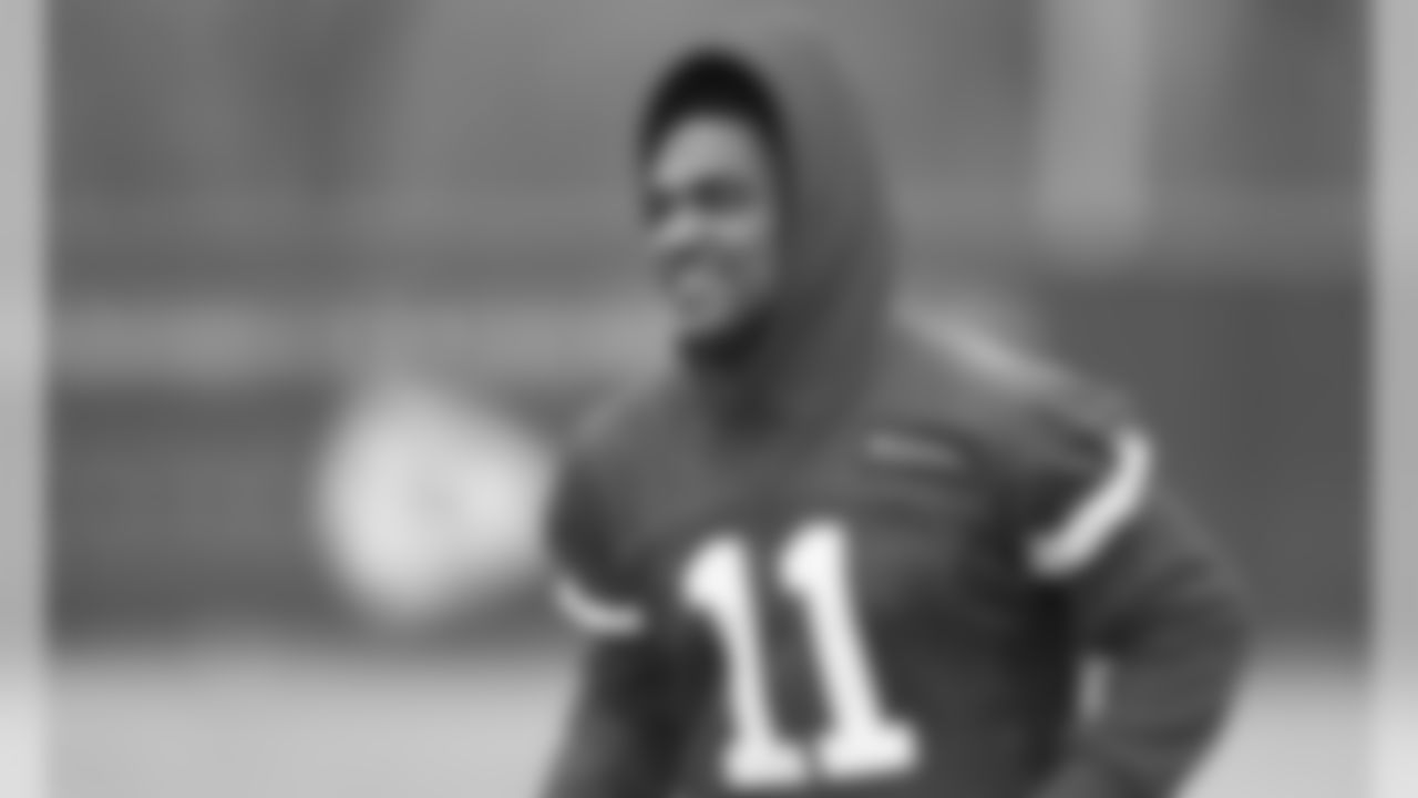 The Kansas City Chiefs practice in preparation for Sunday's AFC Championship game against the Tennessee Titans.