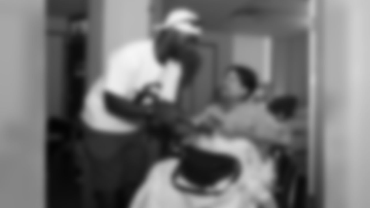 Dante Hall visited Mosaic Life Care in St. Joseph Saturday, Aug. 11, 2018