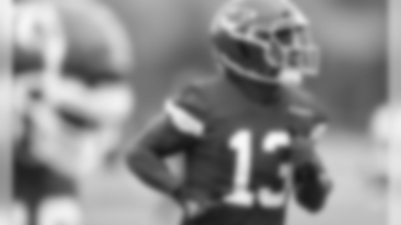 Kansas City Chiefs Wide Receiver Byron Pringle (13) during practice on Saturday at The University Of Kansas Training Facility on August 11, 2020.