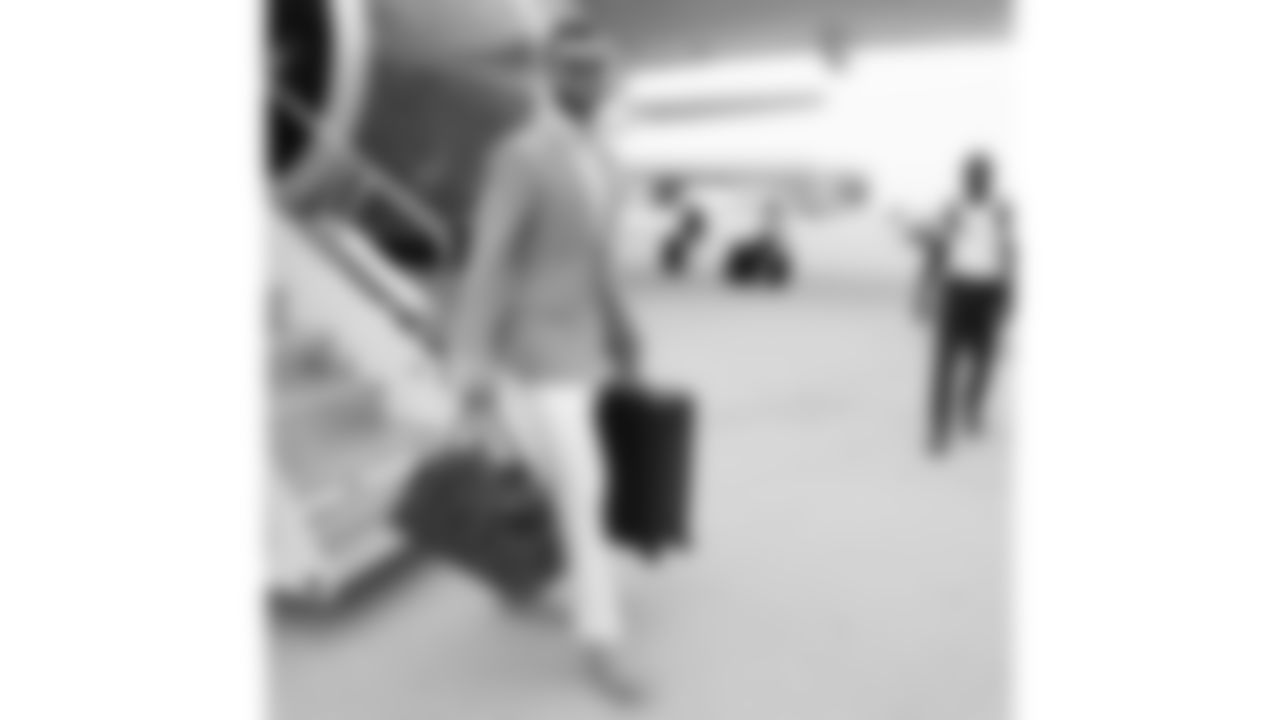 Kansas City Chiefs kicker Harrison Butker (7) traveling to Chicago in preparation for Saturday's preseason game one against the Bears.