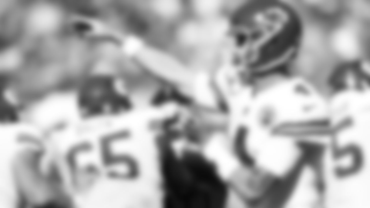 Kansas City Chiefs quarterback Chad Henne (4) during an NFL football game against the Tennessee Titans at Nissan Stadium, Sunday, October 24, 2021 in Nashville