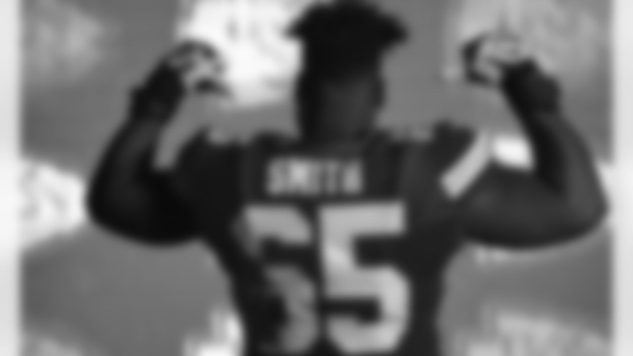 Kansas City Chiefs guard Trey Smith (65) during the Kansas City Chiefs Media Production Day 2021.