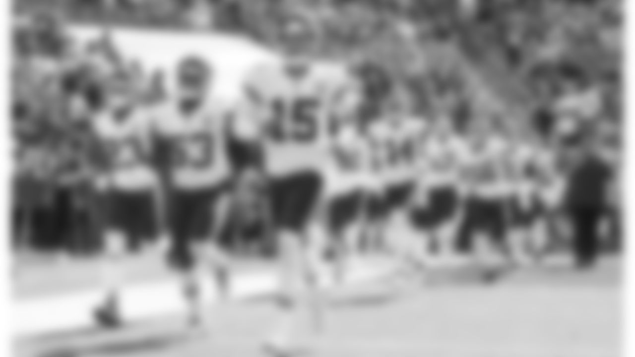Kansas City Chiefs take the field prior to an NFL football game against the Philadelphia Eagles, Sunday, October 3, 2021 in Philadelphia.