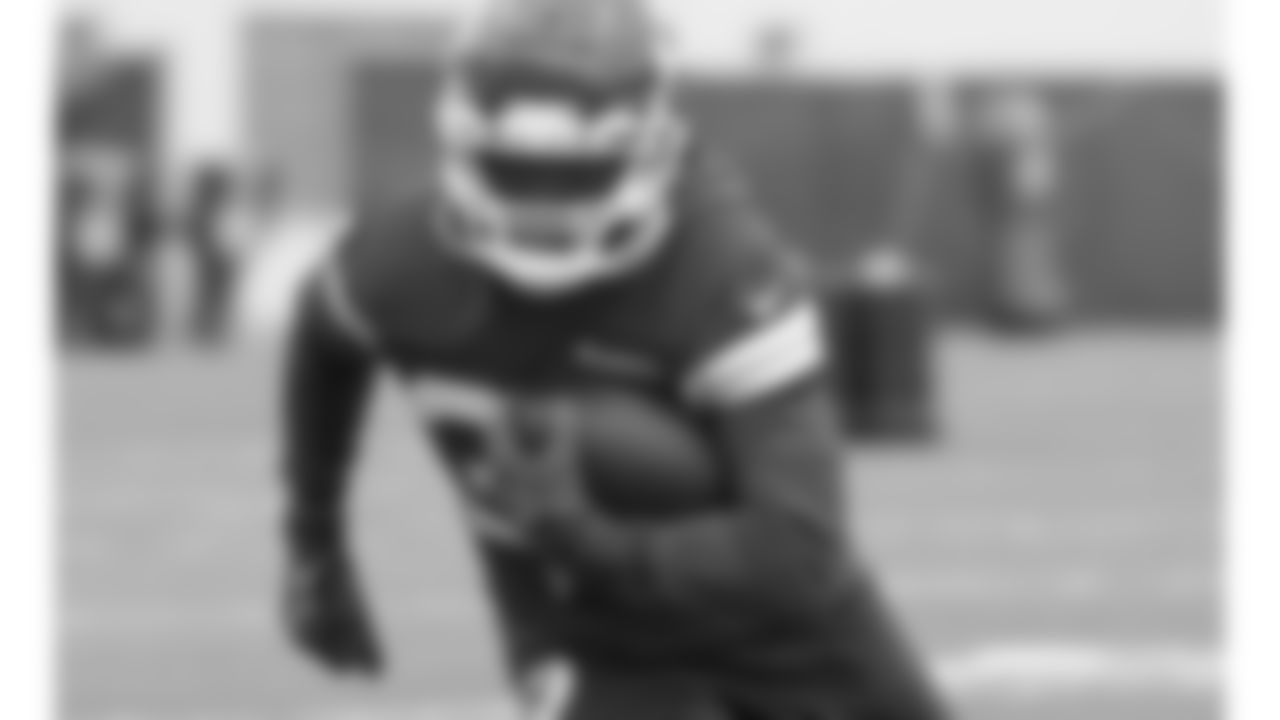 Kansas City Chiefs Elijah McGuire (34) during practice for week nine against the Green Bay Packers.