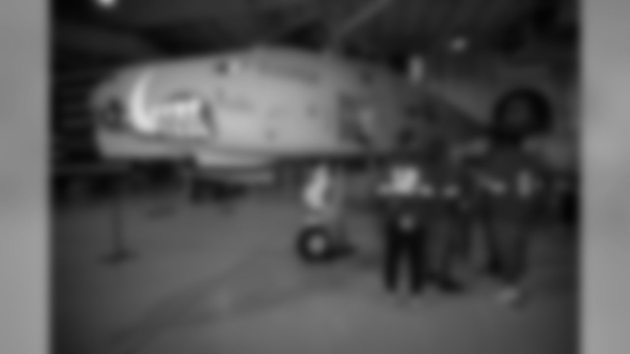 Chiefs wide receivers, cheerleaders and KC Wolf toured several hangars housing A-10 Warthogs and a B-2 Stealth Bomber and met with service men and women to sign autographs and thank them for their service.