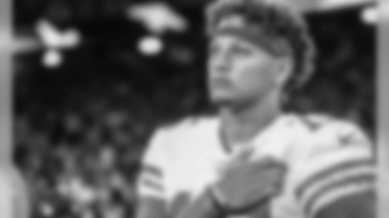 Kansas City Chiefs Quarterback Patrick Mahomes (15) prior to the Kansas City Chiefs vs Detroit Lions at Ford Field, September 29, 2019.