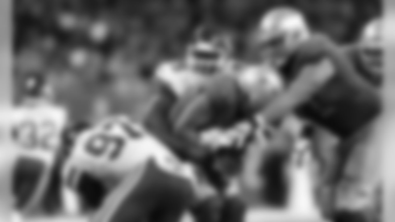 Kansas City Chiefs Defensive End Alex Okafor (97) and Defensive Tackle Chris Jones (95) during the game between the Kansas City Chiefs and the Detroit Lions at Ford Field in Detroit, MI.