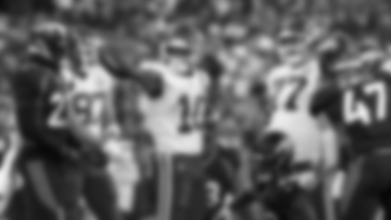 Kansas City Chiefs running back Isiah Pacheco (10) points after a first down during an NFL football game against the Denver Broncos, Sunday December 11, 2022