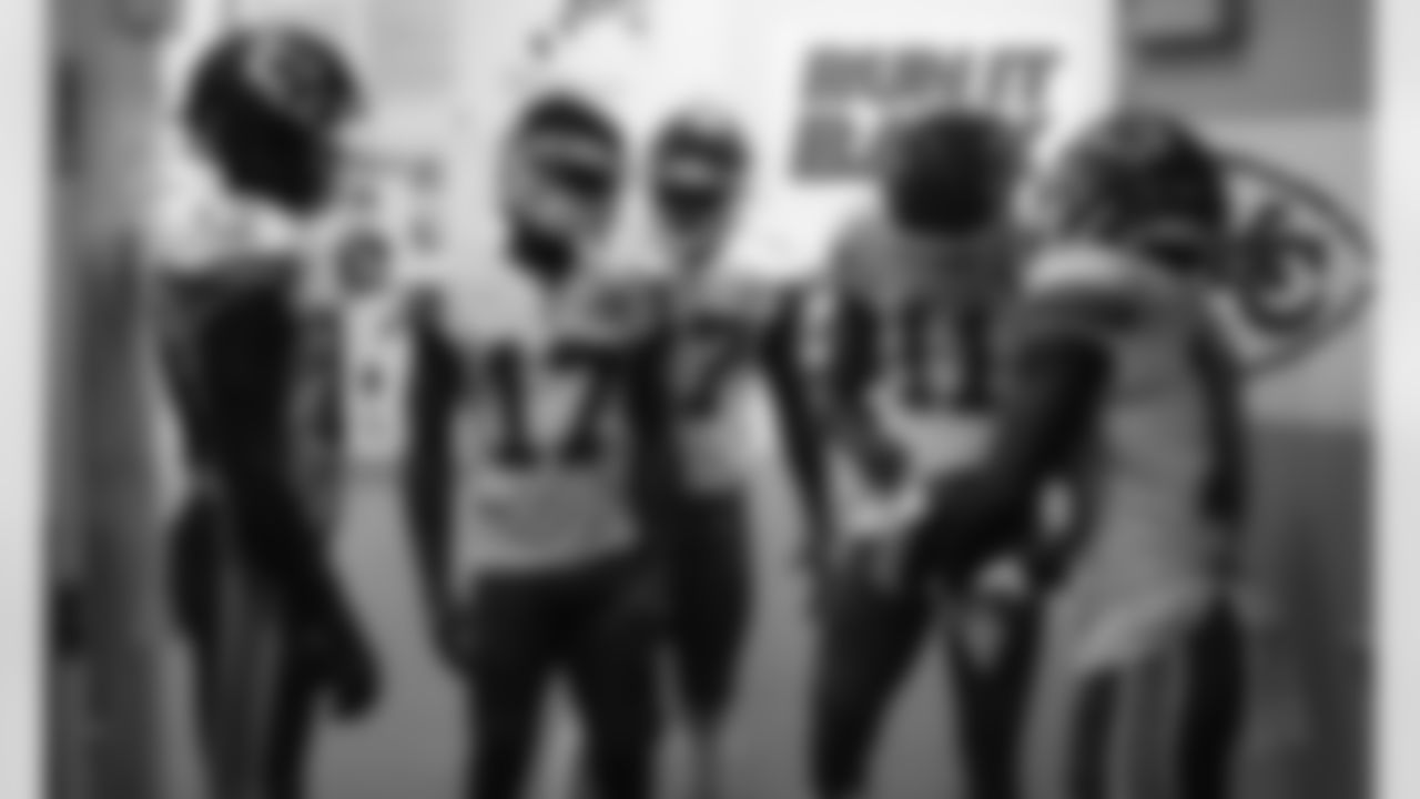Kansas City Chiefs receivers prior to an NFL football game against the New Orleans Saints, Sunday, Dec. 20, 2020 in New Orleans.