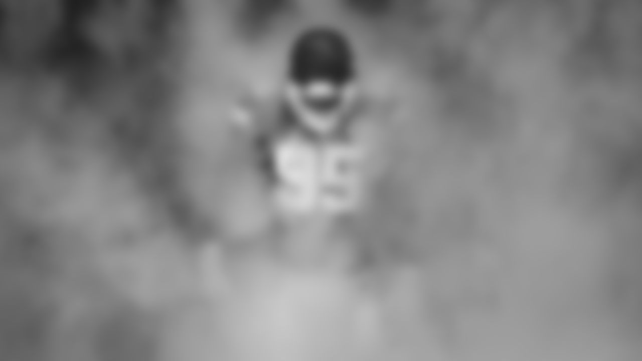 Kansas City Chiefs defensive tackle Chris Jones (95) emerges from the fog in the tunnel during player introductions prior to an NFL Divisional Round Playoff game, Sunday, Jan. 17, 2021 in Kansas City.